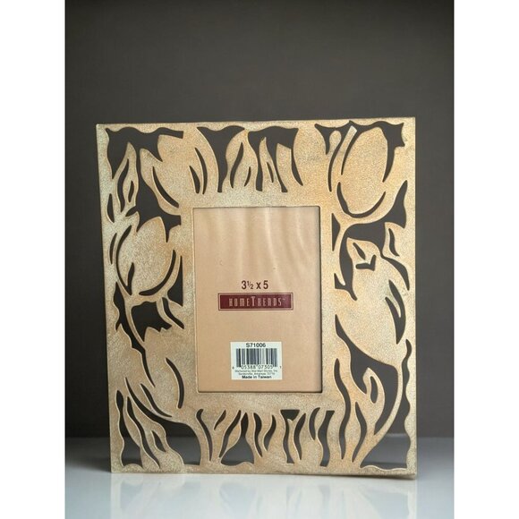 Gold Metal Tulip Pattern Picture Frame 3.5 X 5 HomeTrends - Picture 3 of 6